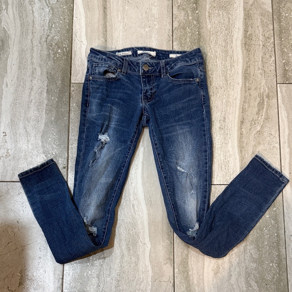 Blue Distressed Women's Jeans